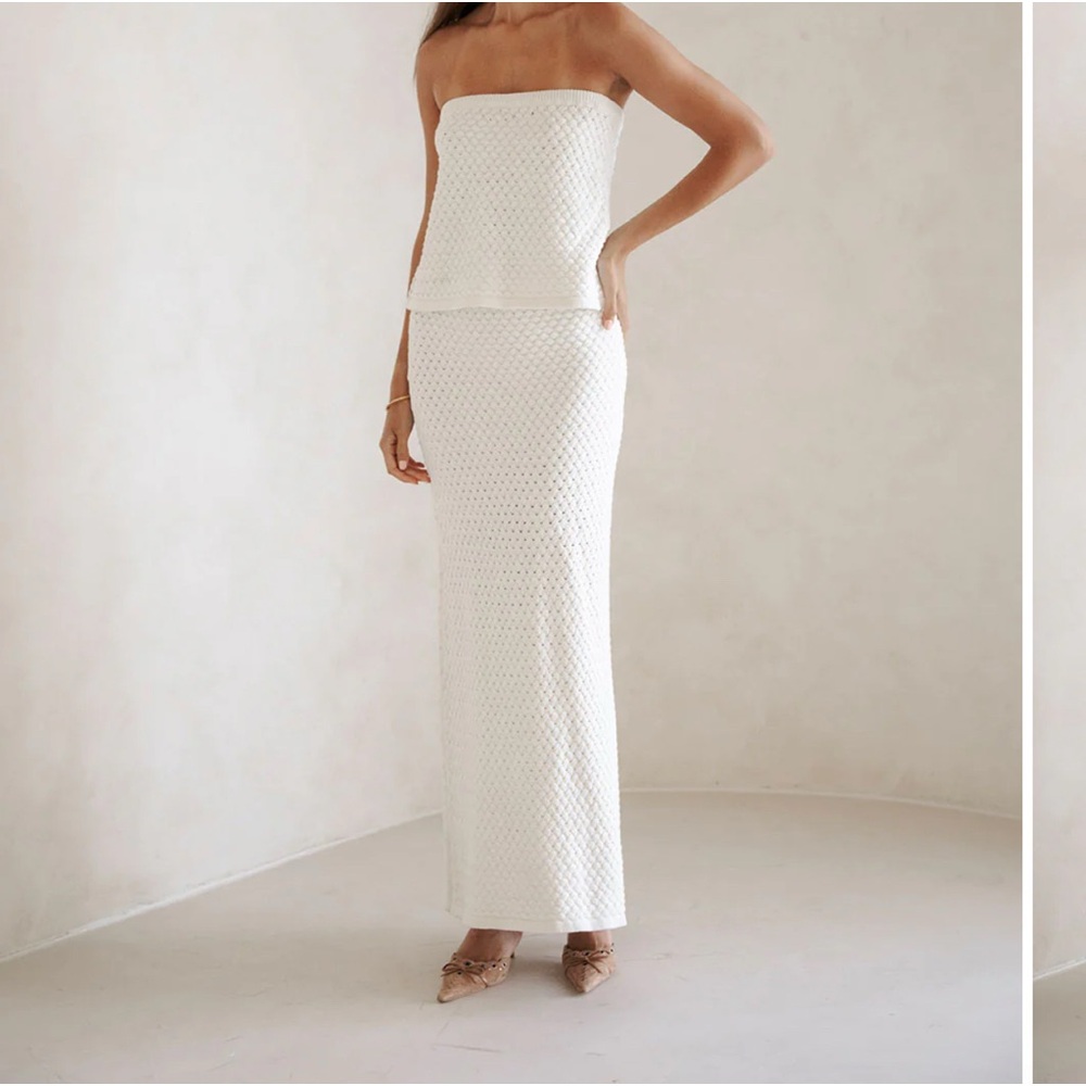 Elegant White Skirt Maxi